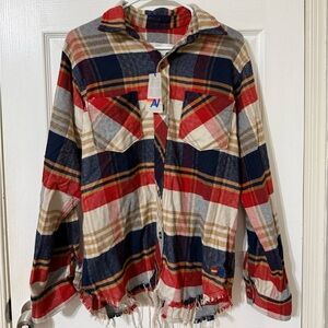 NWT Aviator Nation Multicolor Plaid Shirt